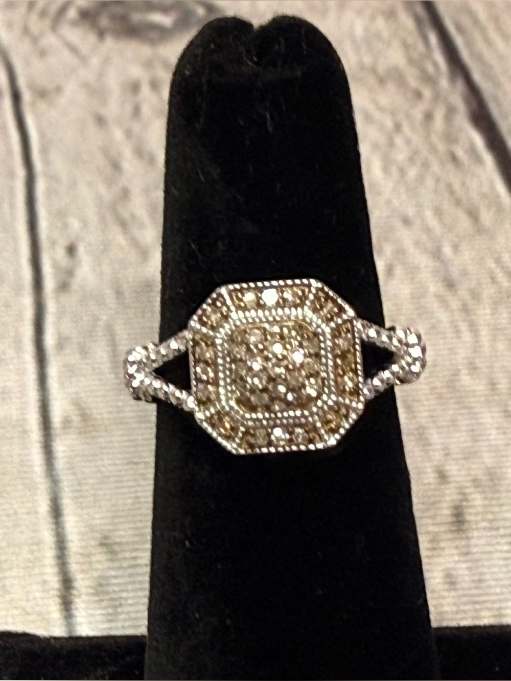 NWT! Affinity Pave Champagne Diamond Ring